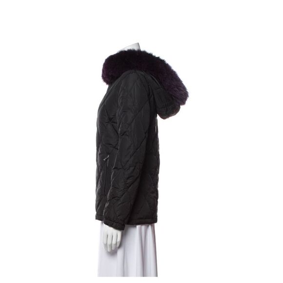 Prada fur trimmed hoodie down jacket size S - Picture 10 of 14